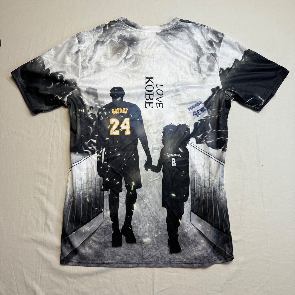 Kobe Bryant and Gianna 'Mamba' Double Sided Graphic Men's Shirt Large‎ Polyester - Picture 2 of 6